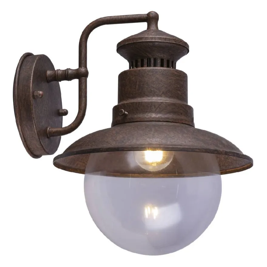 Ulkoseinävalaisin Globo Sella, 60W, ruoste