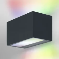 Ulkoseinävalaisin Osram Smart+ Wifi Brick Wide ylös/alas RGB + W 3000K tummanharmaa