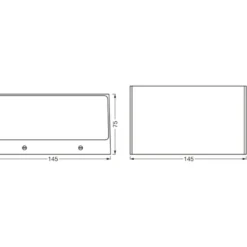 Ulkoseinävalaisin Osram Smart+ Wifi Brick Wide ylös/alas RGB + W 3000K tummanharmaa