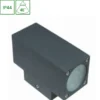 Ulkoseinävalaisin Spectrum Torre 2x3LED Cree 45° 6W IP44 172x108x63mm harmaa, eri värilämpötiloja