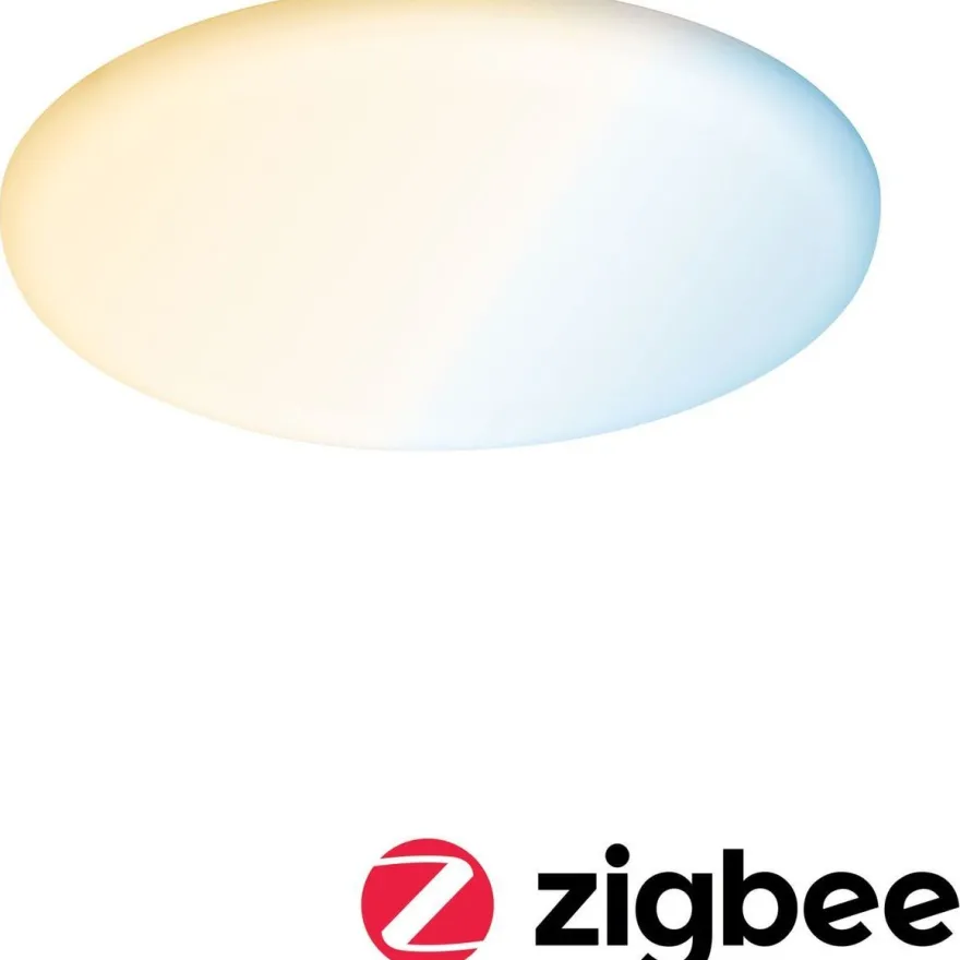 Upotettava LED-paneeli Paulmann Veluna, Smart Home Zigbee 3.0, IP44, Ø21.5cm, 17W, säädettävä värilämpötila, himmennettävä