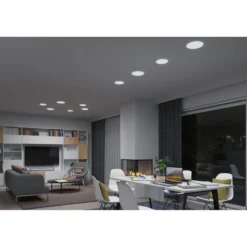 Upotettava LED-paneeli Paulmann Veluna, Smart Home Zigbee 3.0, IP44, Ø21.5cm, 17W, säädettävä värilämpötila, himmennettävä