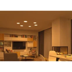 Upotettava LED-paneeli Paulmann Veluna, Smart Home Zigbee 3.0, IP44, Ø21.5cm, 17W, säädettävä värilämpötila, himmennettävä