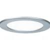 Upotettava LED-paneeli Paulmann, IP44, Ø17cm, 12W, 4000K, mattakromi