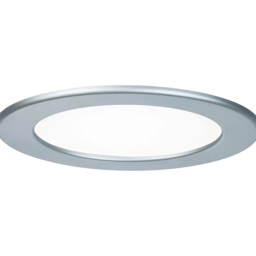 Upotettava LED-paneeli Paulmann, IP44, Ø17cm, 12W, 4000K, mattakromi