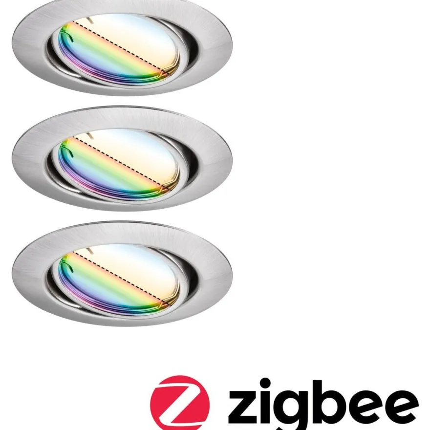 Upotettava LED-valaisin Paulmann Base Coin, 3kpl, Smart Home Zigbee 3.0, Ø90mm, himmennettävä, RGBW+, eri värejä