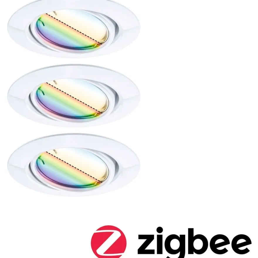 Upotettava LED-valaisin Paulmann Base Coin, 3kpl, Smart Home Zigbee 3.0, Ø90mm, himmennettävä, RGBW+, eri värejä