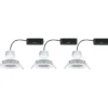 Upotettava LED-valaisin Paulmann Nova Coin, pyöreä, 84mm, 50°, säädettävä värilämpötila, 3x6W, 3x500lm, 230V, alumiini, mattavalkoinen, Verkkokaupan poistotuote