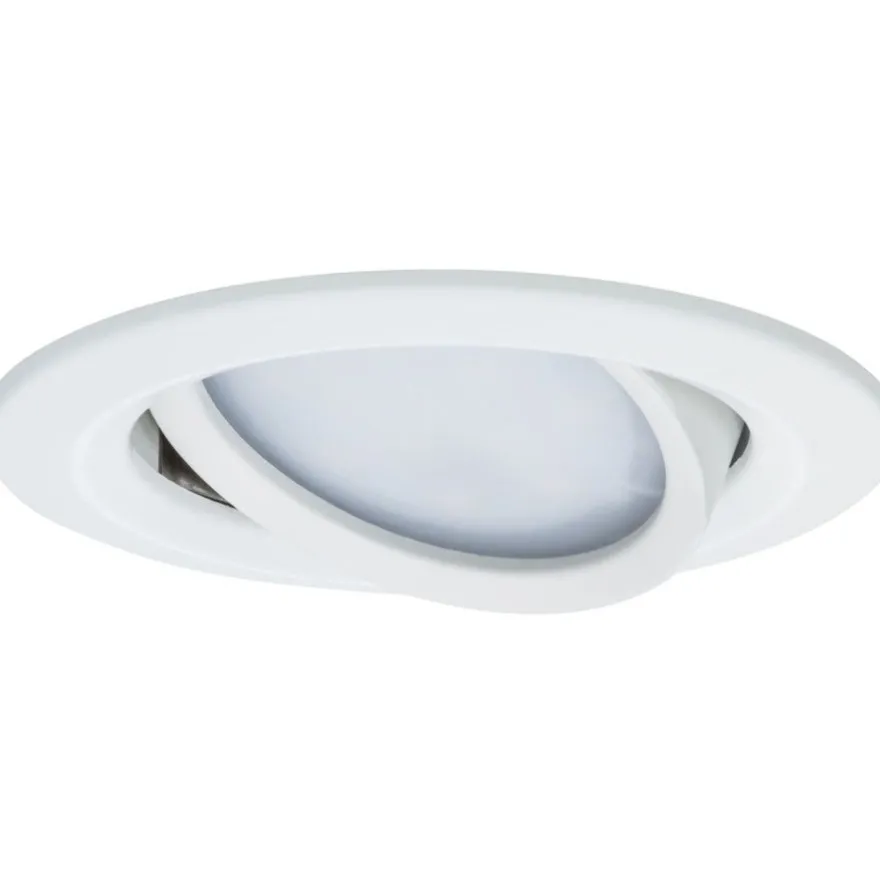 Upotettava LED-valaisin Paulmann Nova Coin, pyöreä, 84mm, 50°, säädettävä värilämpötila, 3x6W, 3x500lm, 230V, alumiini, mattavalkoinen, Verkkokaupan poistotuote