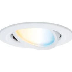 Upotettava LED-valaisin Paulmann Nova Coin, pyöreä, 84mm, 50°, säädettävä värilämpötila, 3x6W, 3x500lm, 230V, alumiini, mattavalkoinen, Verkkokaupan poistotuote