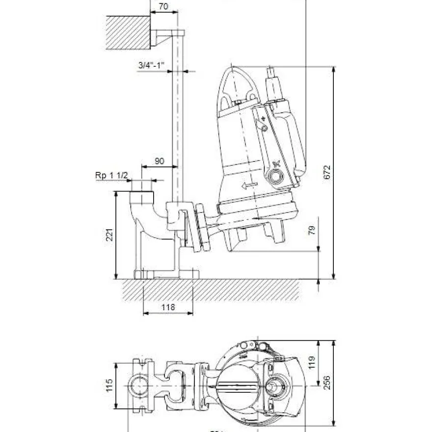 Uppopumppu Grundfos, SEG.40.31.2.E.50B, AUTOADAPT