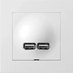 USB-latauspistorasia ELKO Plus, 2,1A, valkoinen