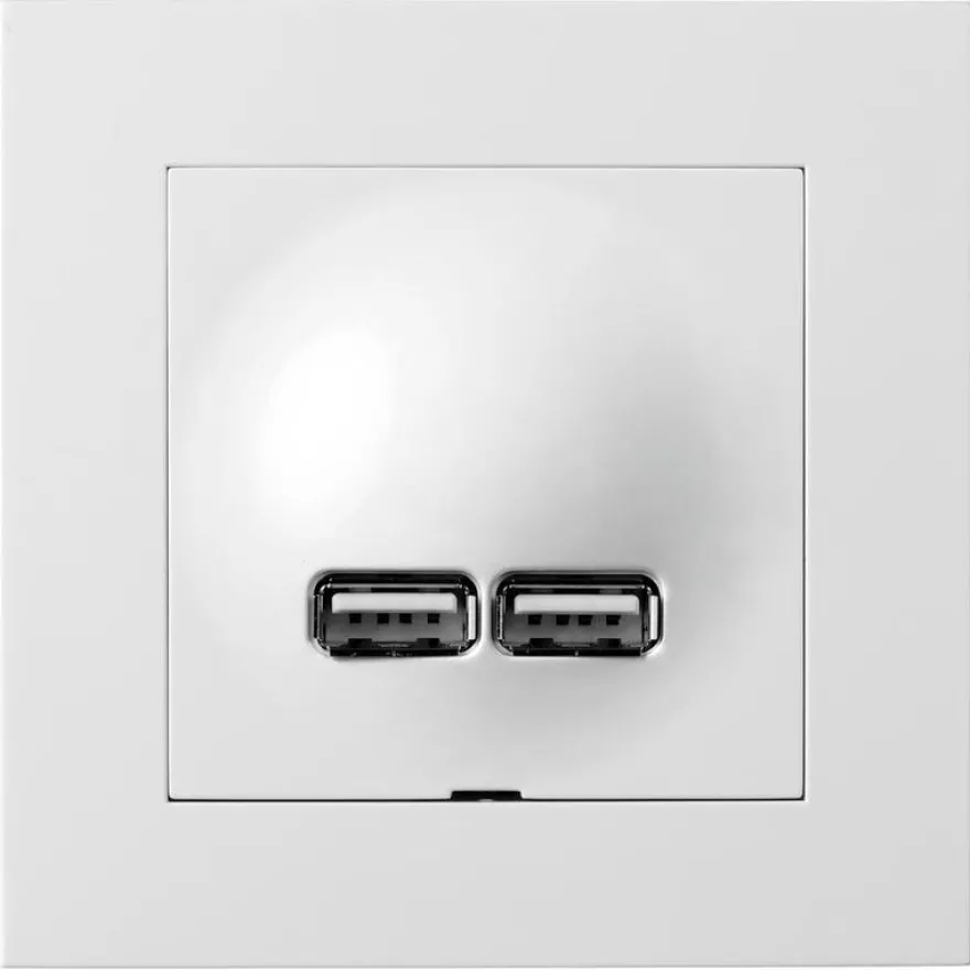 USB-latauspistorasia ELKO Plus, 2,1A, valkoinen