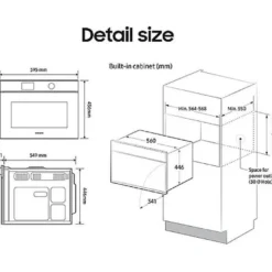 Uuni ja mikroaaltouuni Samsung NV7B6699ACKU1 NQ5B5713GBKU1, musta