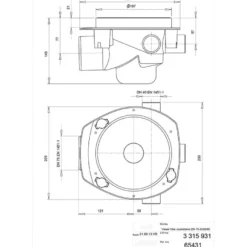 Vaakakaivo Vieser One DN75 3x32/40 valutuella