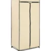 Vaatekaapit 2 kpl, kerma, 75cm