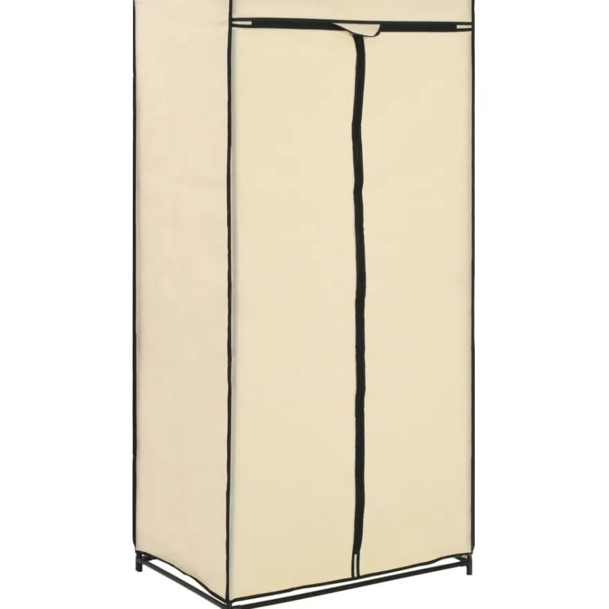 Vaatekaapit 2 kpl, kerma, 75cm