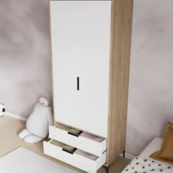 Vaatekaappi Linento Furniture Aden Drawes, 80x192cm