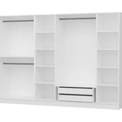 Vaatekaappi Linento Furniture Kale 4774 210x270cm valkoinen