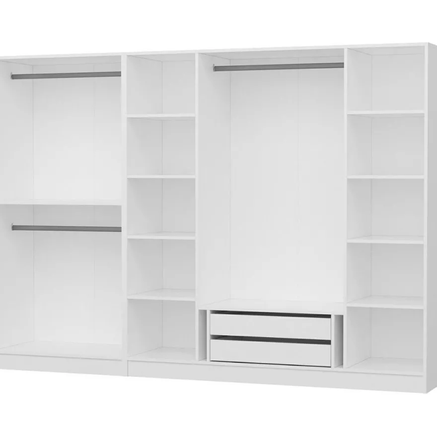 Vaatekaappi Linento Furniture Kale 4774 210x270cm valkoinen