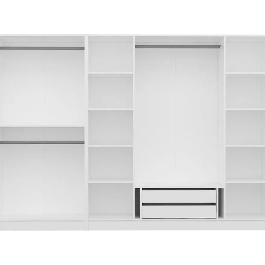 Vaatekaappi Linento Furniture Kale 4774 210x270cm valkoinen