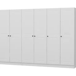 Vaatekaappi Linento Furniture Kale 4774 210x270cm valkoinen