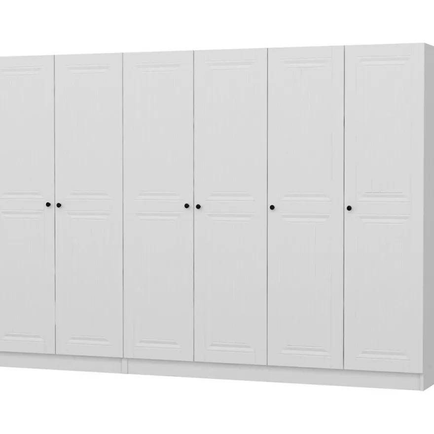 Vaatekaappi Linento Furniture Kale 4774 210x270cm valkoinen