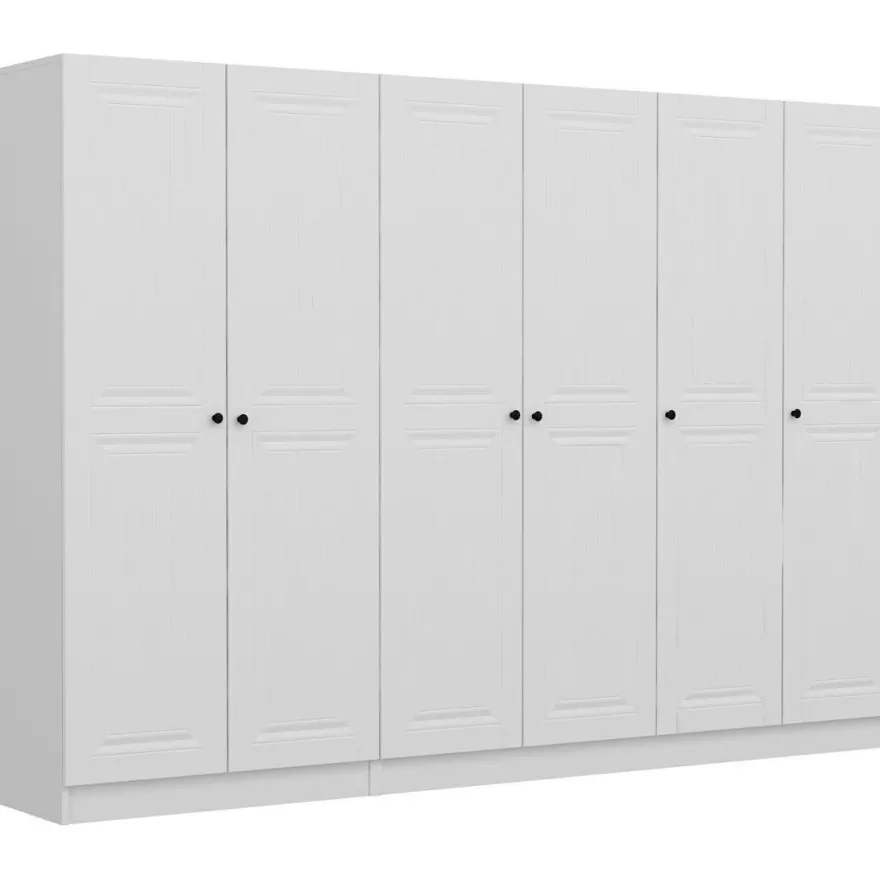 Vaatekaappi Linento Furniture Kale 4774 210x270cm valkoinen