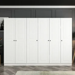 Vaatekaappi Linento Furniture Kale 4774 210x270cm valkoinen