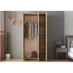 Vaatekaappi Linento Furniture Feraye 3 Kapakli, ruskea
