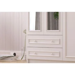 Vaatekaappi Linento Furniture Rb-186, 105x182cm, mattavalkoinen