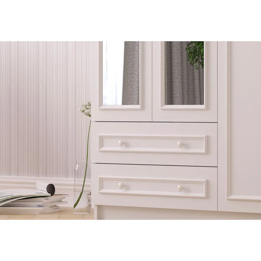 Vaatekaappi Linento Furniture Rb-186, 105x182cm, mattavalkoinen