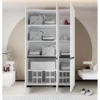 Vaatekaappi Linento Furniture Floransa 135, 135x210cm, valkoinen/antrasiitti