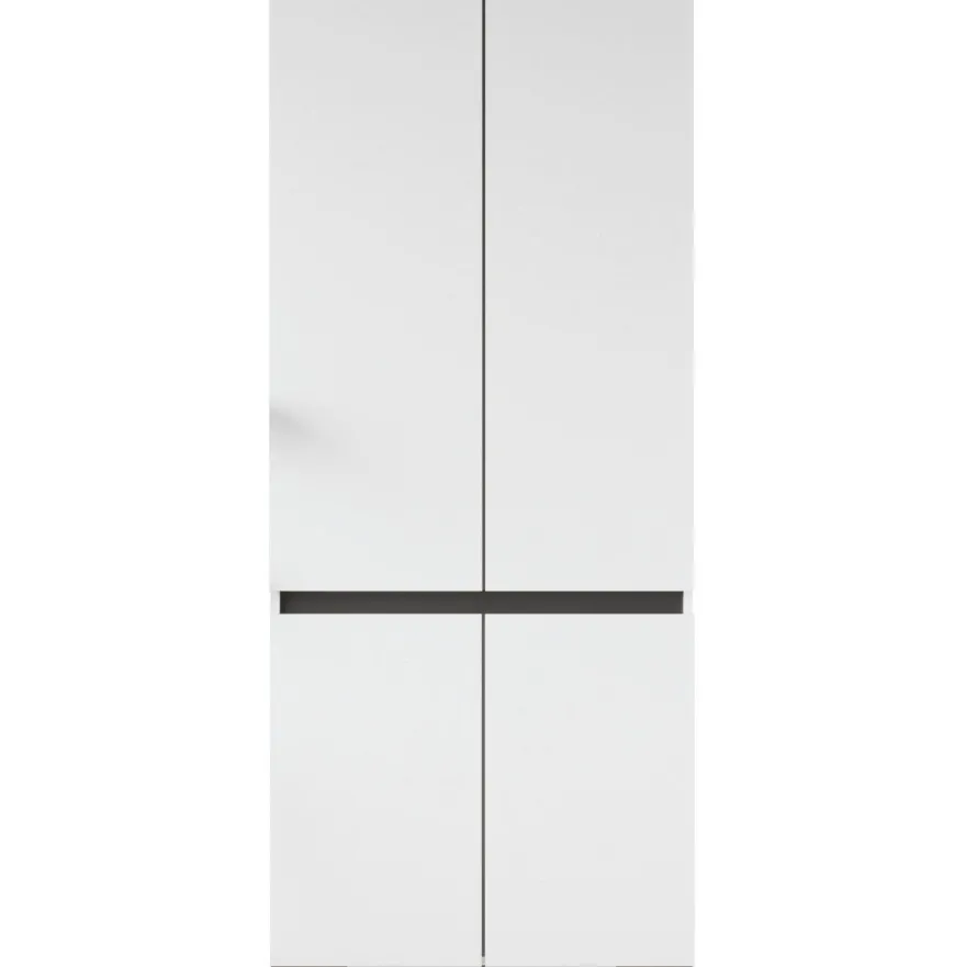 Vaatekaappi Linento Furniture Floransa 90, 90x210cm, valkoinen/antrasiitti