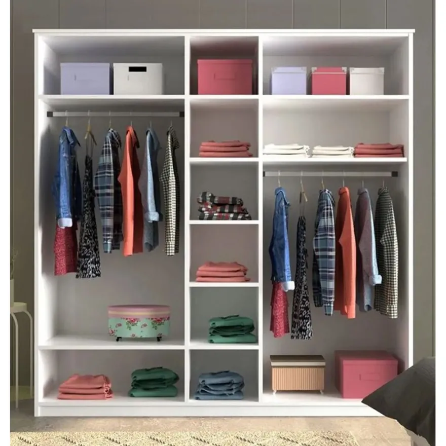 Vaatekaappi Linento Furniture Rb-016, 175x184cm, mattavalkoinen