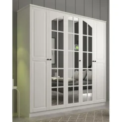 Vaatekaappi Linento Furniture Rb-016, 175x184cm, mattavalkoinen