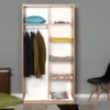 Vaatekaappi Linento Furniture Swd-436-Ss-2, 94x182cm, ruskea