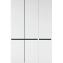 Vaatekaappi Linento Furniture Floransa 135 V2, 135x210cm, valkoinen/antrasiitti