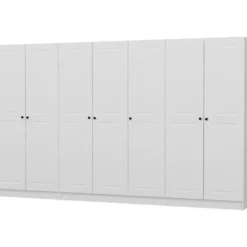 Vaatekaappi Linento Furniture Kale Mebran 4776 210x315cm valkoinen