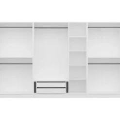 Vaatekaappi Linento Furniture Kale Mebran 4776 210x315cm valkoinen