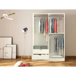 Vaatekaappi Linento Furniture Rb-156, 120x180cm, mattavalkoinen