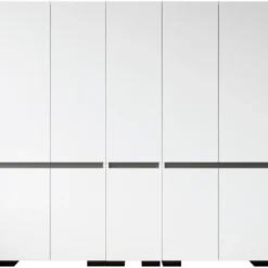 Vaatekaappi Linento Furniture Floransa 225, 225x210cm, valkoinen/antrasiitti