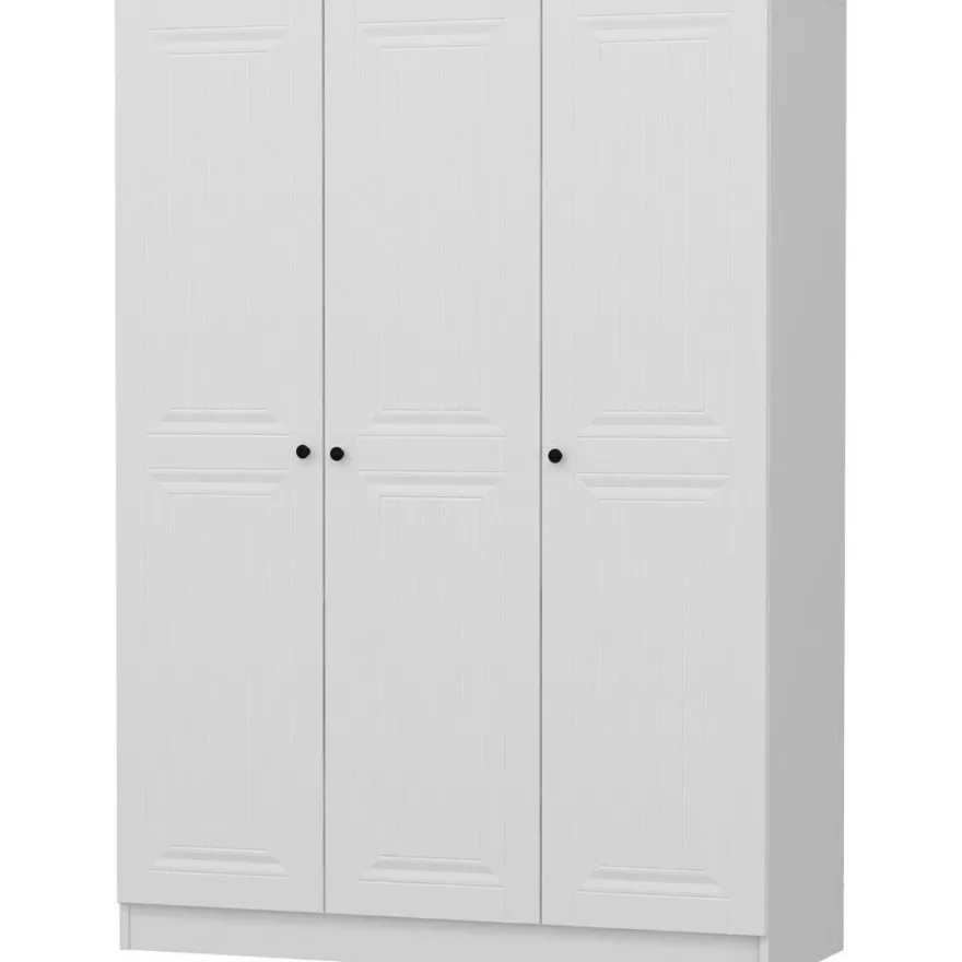 Vaatekaappi Linento Furniture Kale 2258 210x135cm valkoinen