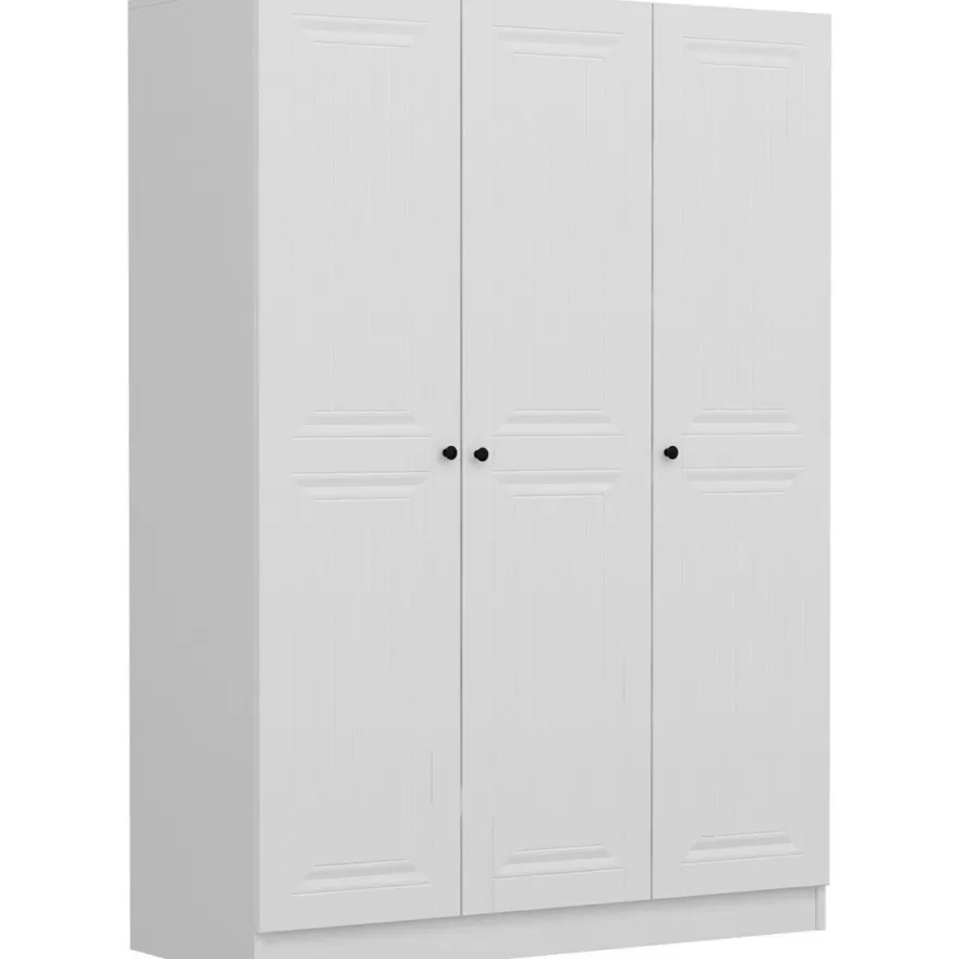 Vaatekaappi Linento Furniture Kale 2258 210x135cm valkoinen