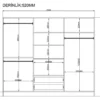Vaatekaappi Linento Furniture Rb-064-02, 210x210cm, mattavalkoinen