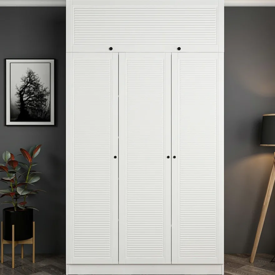 Vaatekaappi Linento Furniture Minar Kale - 8400, valkoinen