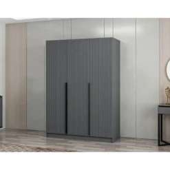 Vaatekaappi Linento Furniture Kale 2287 210x135cm antrasiitti