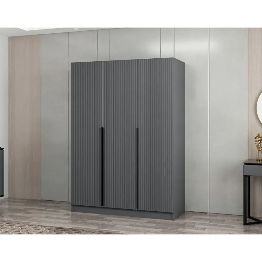 Vaatekaappi Linento Furniture Kale 2287 210x135cm antrasiitti