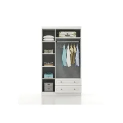 Vaatekaappi Linento Furniture Inci 1803, valkoinen