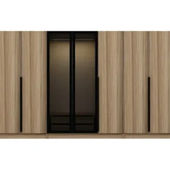Vaatekaappi Linento Furniture Kale Plus 210x315cm 2 läpikuultavaa ovea eri värejä